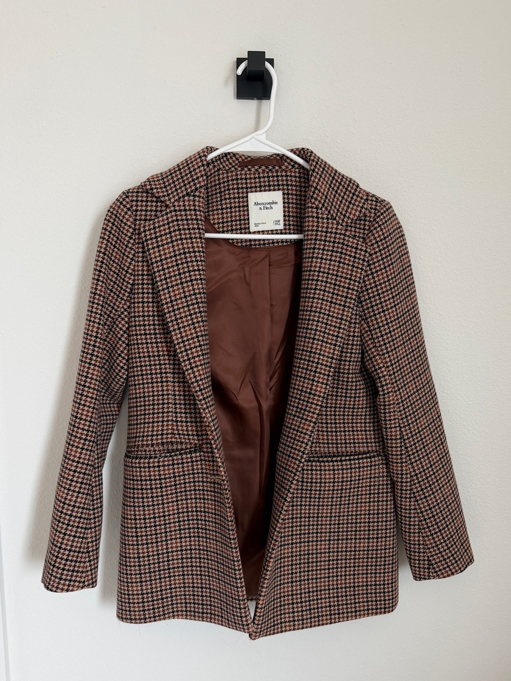 Abercrombie Brown Houndstooth Blazer XXSP